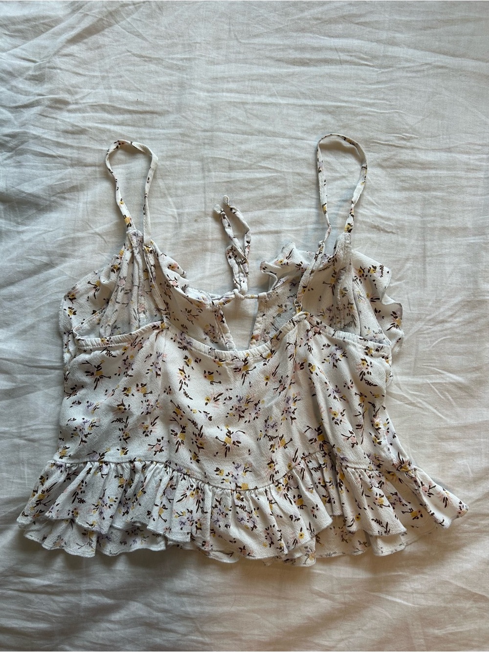 Floral Ruffle Cami Top - Picture 3 of 4